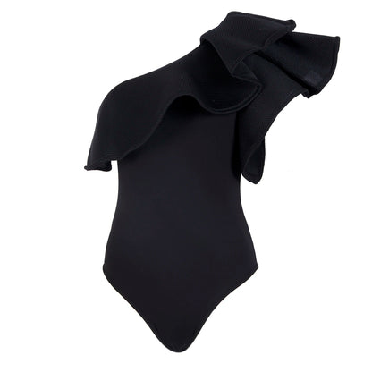 Elegant One Shoulder Ruffled Jumpsuit for Women