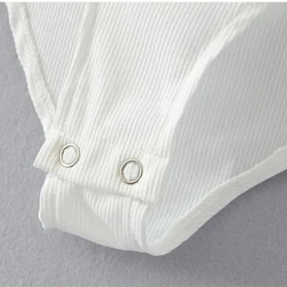 Black Backless Bodysuit - Sleek and Sexy Women’s One-Piece for Party Wear