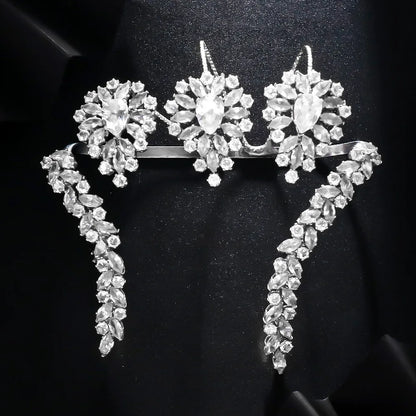 Adjustable Zirconia Palm Bracelet - Elegant Women’s Cuff Bracelet with Sparkling Zirconia Stones