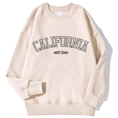 Women's California Print Sweatshirt - Casual and Trendy Pullover