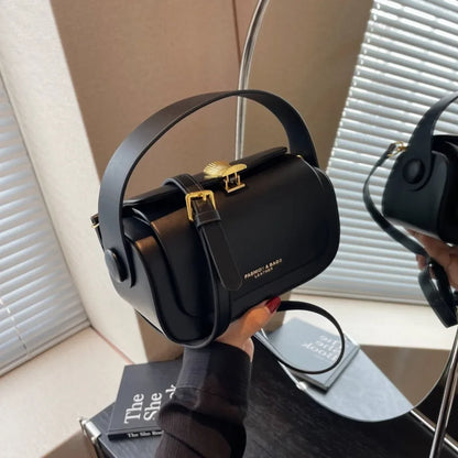 Black Leather Shoulder Bag - Elegant and Practical Women’s Leather Handbag for Everyday Use