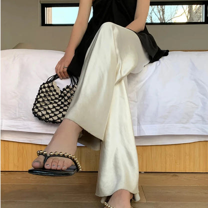 Women’s Satin Wide Leg Pants