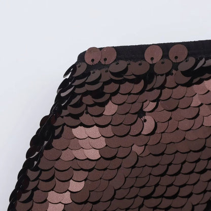 Sequined High-Waist Midi Skirt for Women