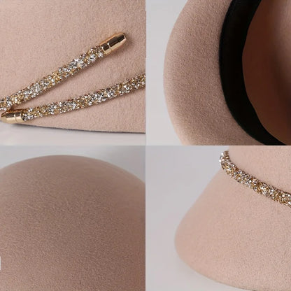 Elegant French Wool Felt Hat for Women – Classic Winter Fashion Accessory