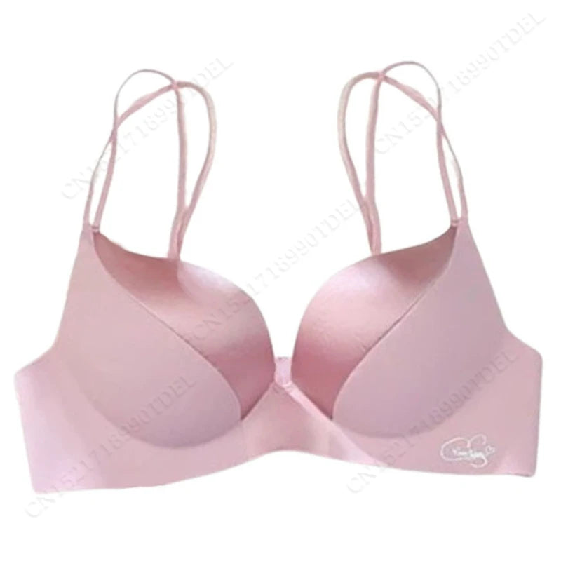 Seamless Sexy Deep V Push-Up Bra - Comfortable Women’s Wireless Bralette with 3/4 Cup Design and Breathable Fabric