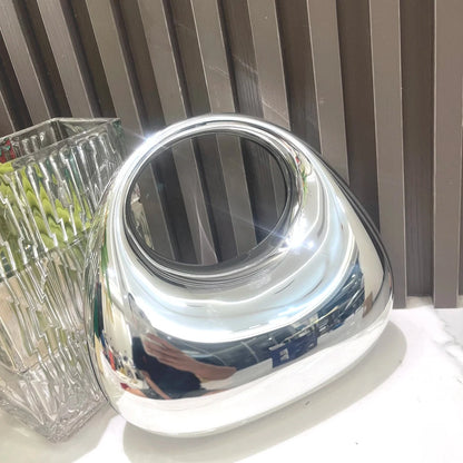 Golden Round Clutch – Elegant Evening Bag