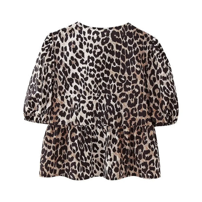 Women's Leopard Crop Top
