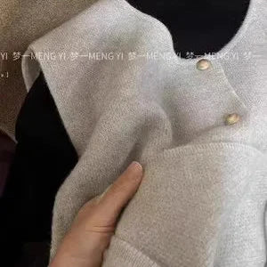 Gold Button Sweater Vest – Elegant Knit Vest for Women