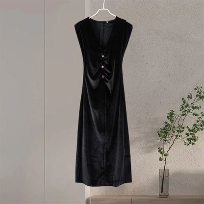 Elegant Velvet Evening Dress for Women