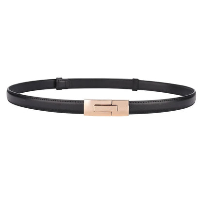 Elegant Leather Gold Buckle Belt – Stylish Women’s Adjustable Fashion Accessory