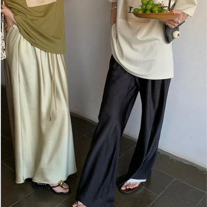 Women’s Satin Wide Leg Pants