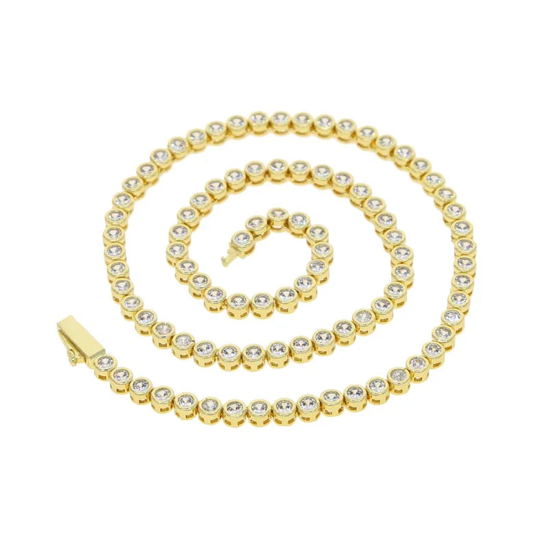 Geometric CZ Necklace – Elegant Jewelry with Cubic Zirconia Stones