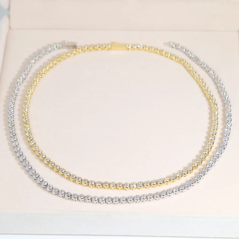 Geometric CZ Necklace – Elegant Jewelry with Cubic Zirconia Stones