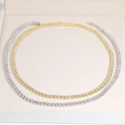 Geometric CZ Necklace – Elegant Jewelry with Cubic Zirconia Stones