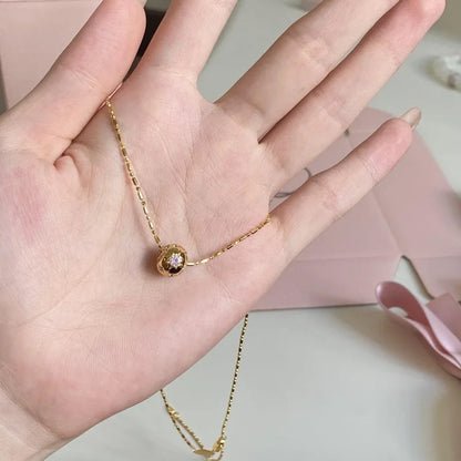 Starry Purple Pendant Necklace for Women