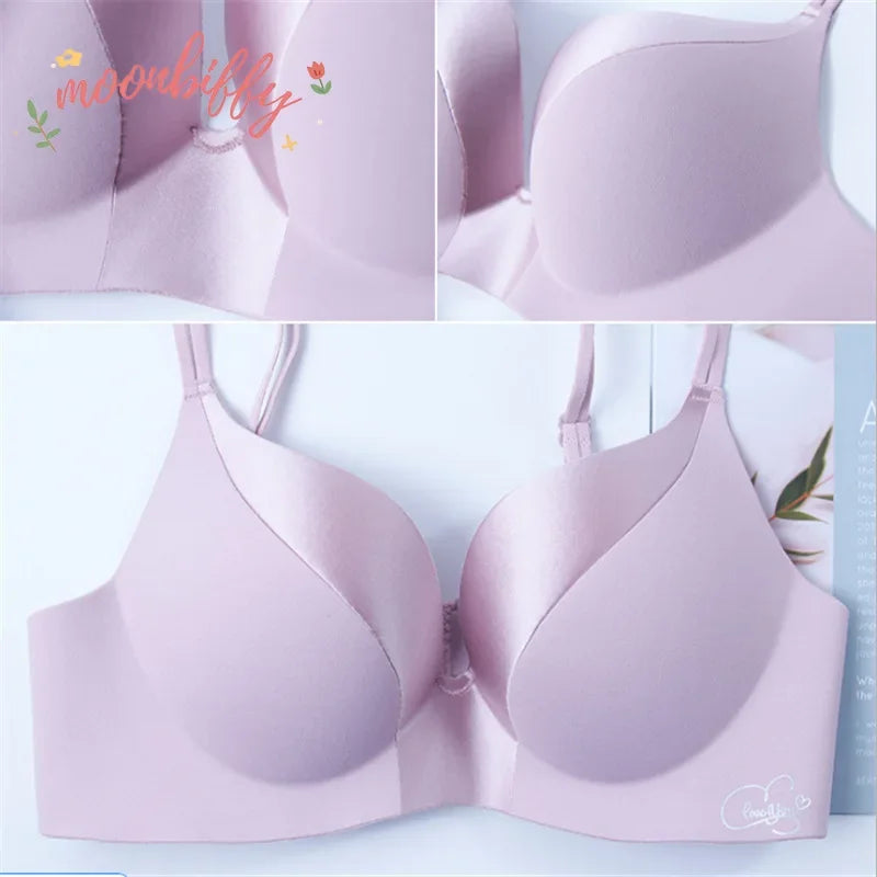 Seamless Sexy Deep V Push-Up Bra - Comfortable Women’s Wireless Bralette with 3/4 Cup Design and Breathable Fabric