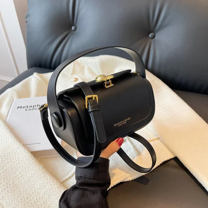 Black Leather Shoulder Bag - Elegant and Practical Women’s Leather Handbag for Everyday Use