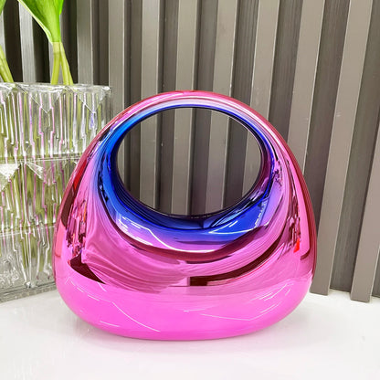 Golden Round Clutch – Elegant Evening Bag