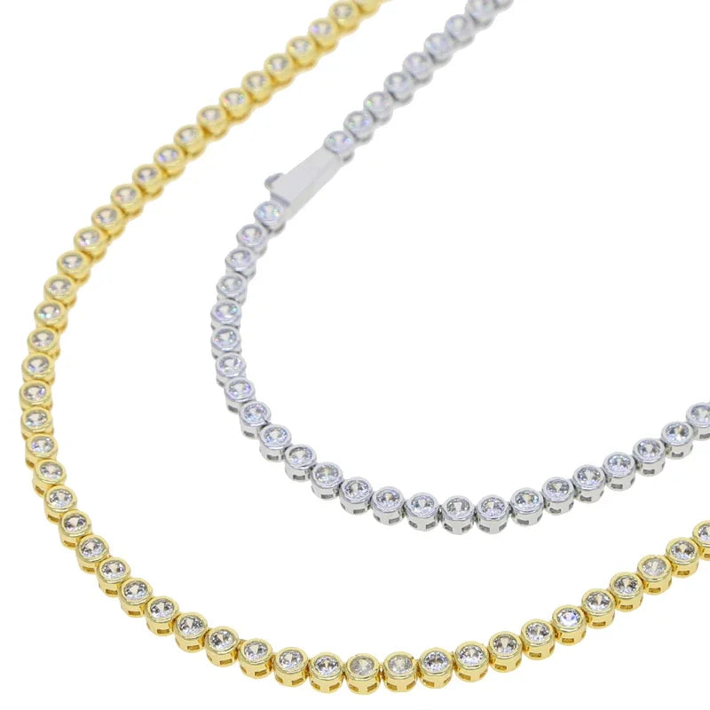 Geometric CZ Necklace – Elegant Jewelry with Cubic Zirconia Stones