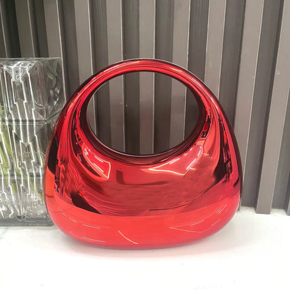 Golden Round Clutch – Elegant Evening Bag