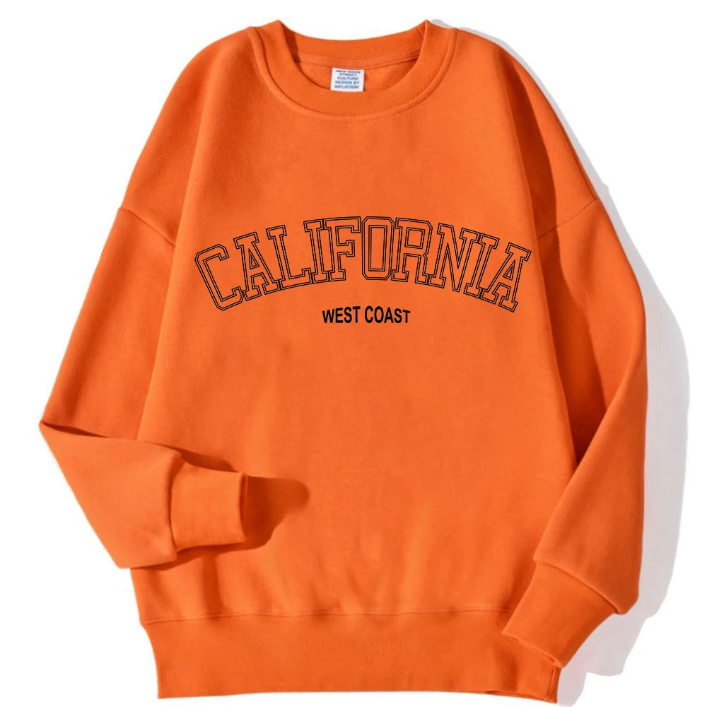 Women's California Print Sweatshirt - Casual and Trendy Pullover