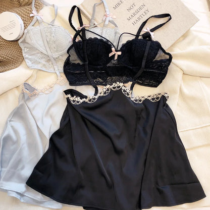 Lace Halter Nightgown Dress for Women