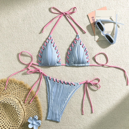 Flattering Halter Two-Piece Bikini for Women