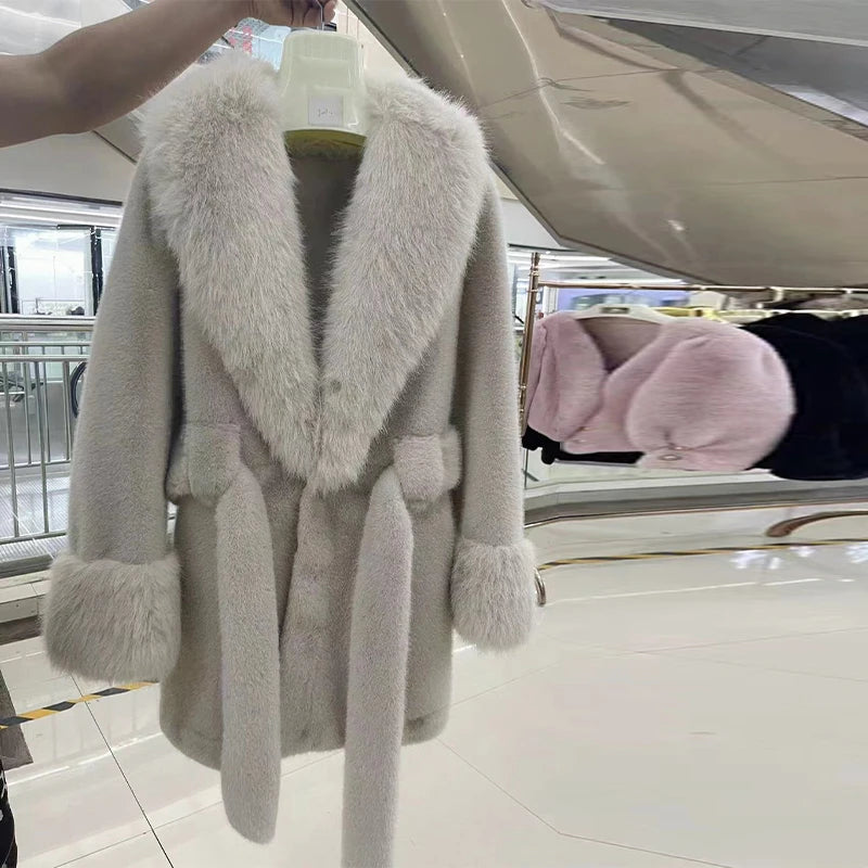 Vintage Faux Fur Fox Coat