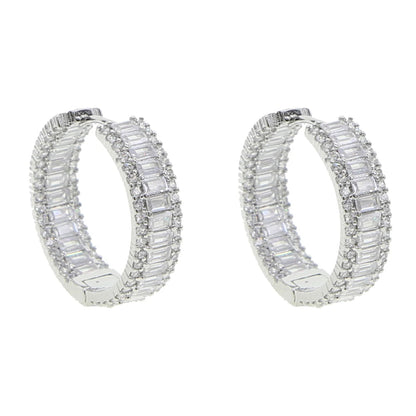Luxury Gold CZ Hoop Earrings – Elegant Women’s Jewelry