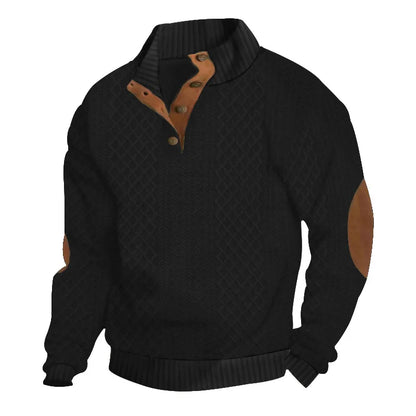 Men's Jacquard Sweatshirt – Stylish Textured Casual Pullover