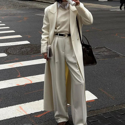 Double-Breasted Belted Overcoat – Classic and Stylish Winter Coat for Women