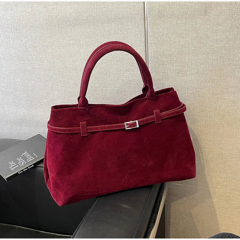 Vintage Suede Tote Bag