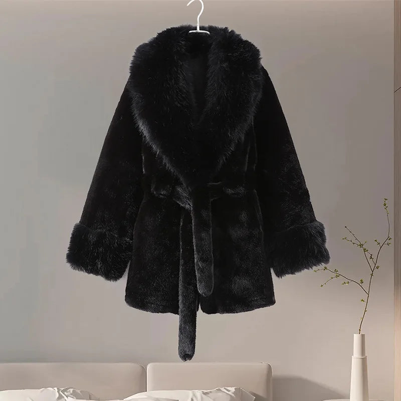 Vintage Faux Fur Fox Coat