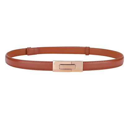 Elegant Leather Gold Buckle Belt – Stylish Women’s Adjustable Fashion Accessory