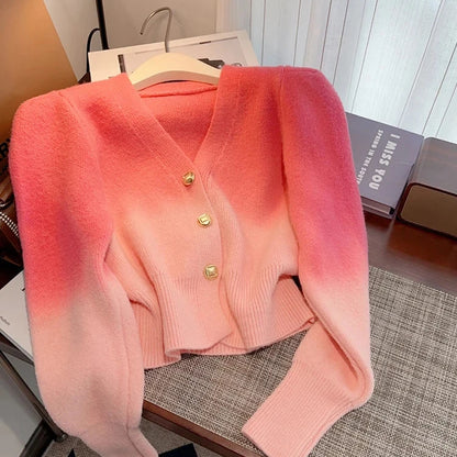 Gradient Knit Cardigan for Women