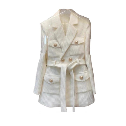 Elegant Double-Breasted Long Coat – Stylish and Sophisticated Winter Outerwear for Women