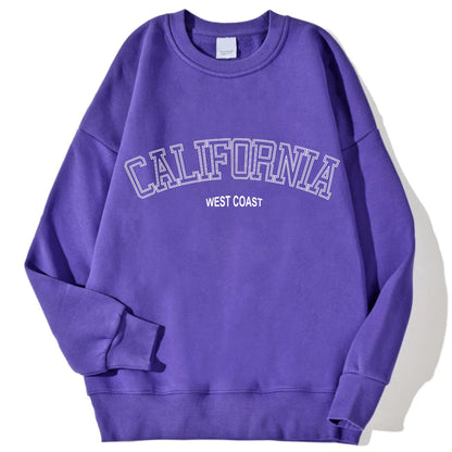 Women's California Print Sweatshirt - Casual and Trendy Pullover