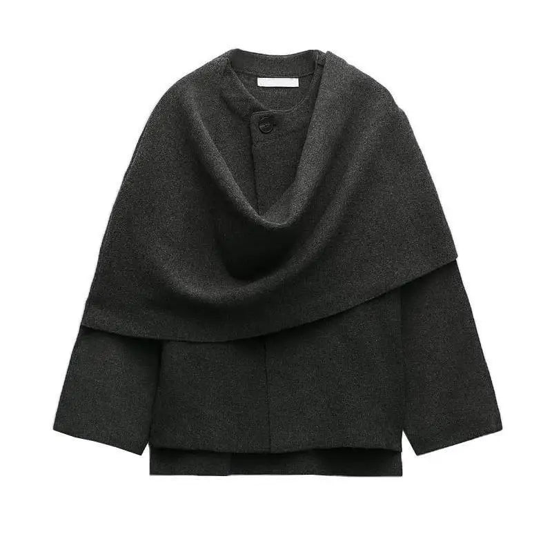 Asymmetric Knit Cardigan - Lightweight Women’s Fashion Sweater with Modern Design