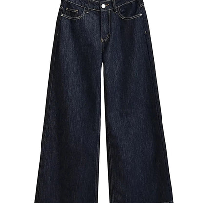 Wide-Leg High-Waist Denim Jeans