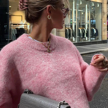 Pink Wool Cashmere Sweater for Women