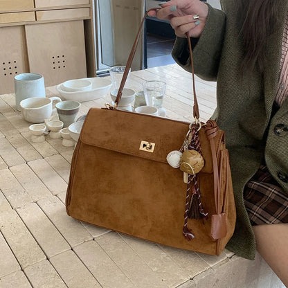 Retro Frosted Tote Bag for Women