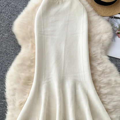 Vintage High Waisted Fishtail Skirt