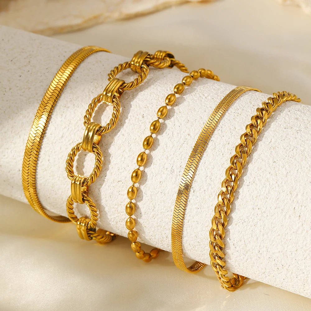 Stainless Steel Bracelet Set for Women