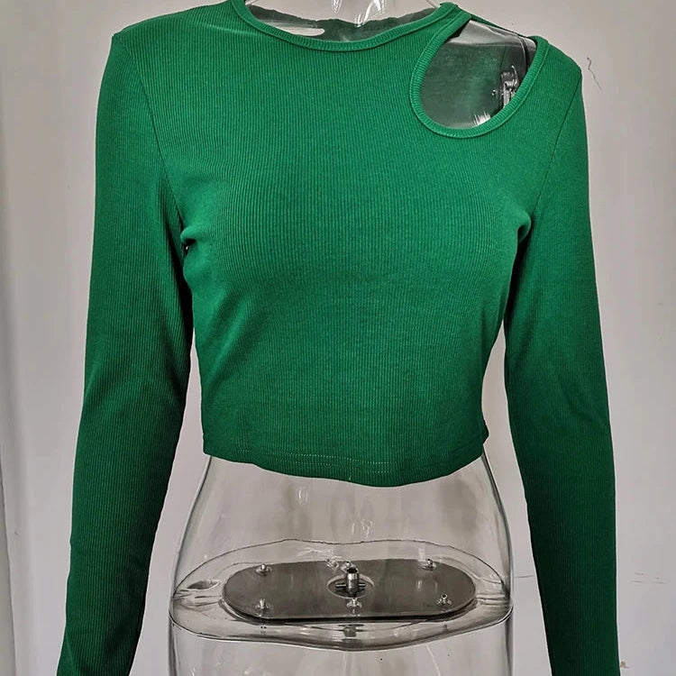 Ribbed Knit Crop Top for Women