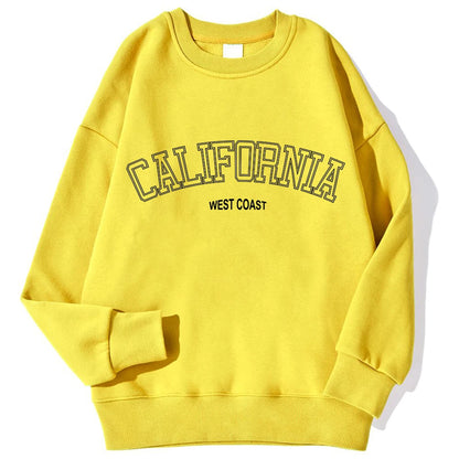 Women's California Print Sweatshirt - Casual and Trendy Pullover