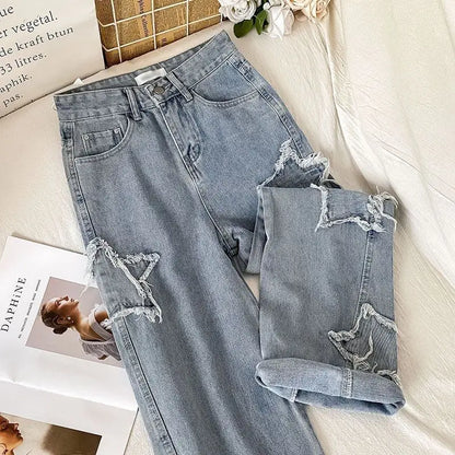 High Waist Star Jeans for Women