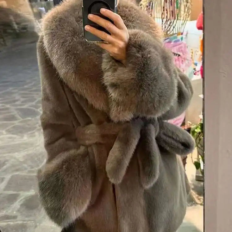 Vintage Faux Fur Fox Coat