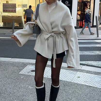 Contrast Fur Coat – Stylish Color-Block Faux Fur Winter Outerwear for Women