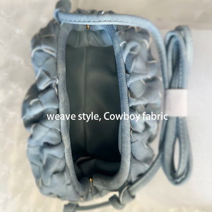 Women's PU Leather Cloud Bag - Ruched Dumpling Small Crossbody Clutch for Parties, Weddings, and Chic Style