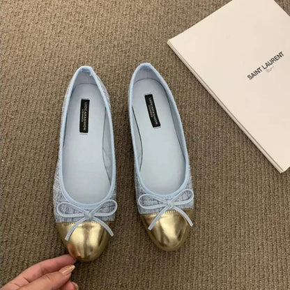 Bow Knot Ballet Flats - Stylish Women’s Ballet Shoes with Comfortable Fit and Bow Detail